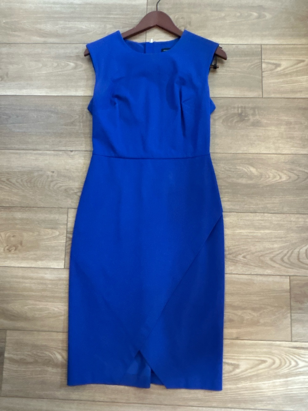 Banana Republic Blue Envelope Sheath Dress Womens 10 Career Midi